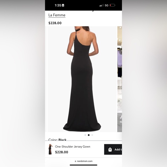 One-Shoulder Jersey Gown
La Femme - Picture 2 of 5